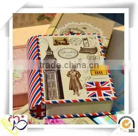 alibaba china decorative book shaped tin boxes/metal tin boxes factory