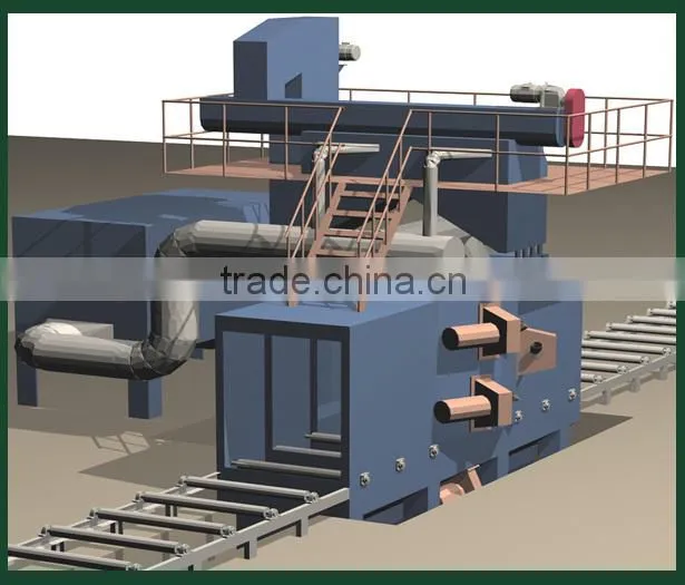 Steel section and h-beam shot blasting machine