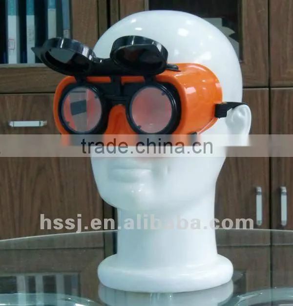 PVC frame & 4 vents 50mm round lens welding and cutting goggles eyewear