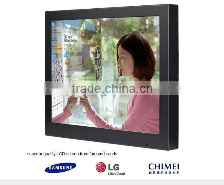 FlintStone 15 inch LCD kiosk touch ad screen, digital kiosk advertising player, digital kiosk advertising player