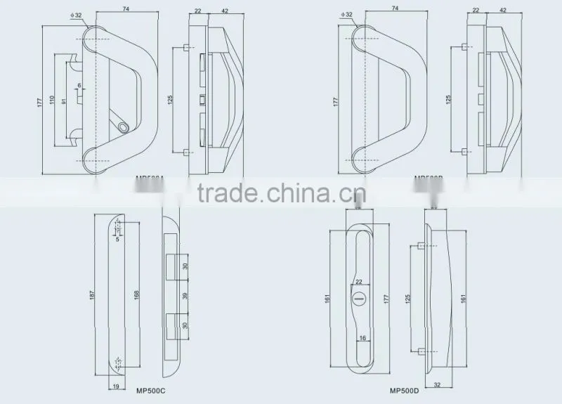 Sliding door linked lock MP500