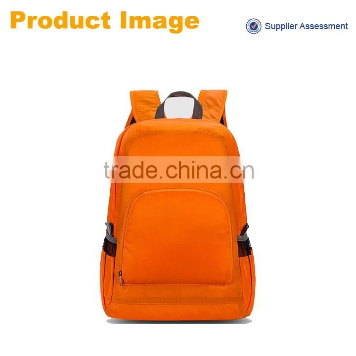 2016 Sannovo Wholesale new design soft foldable custom backpack, folding school backpack