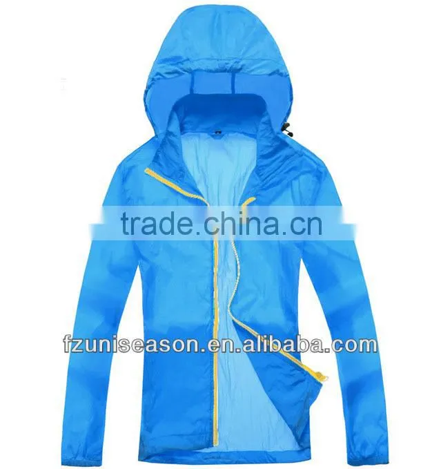 Waterproof mens nylon windbreaker jackets purple