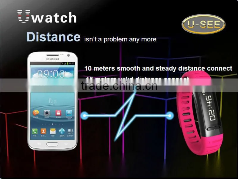 U9 Uwatch 2014 New Smart waterproof pedometer watch , pedometers with stop watch smart bluetooth