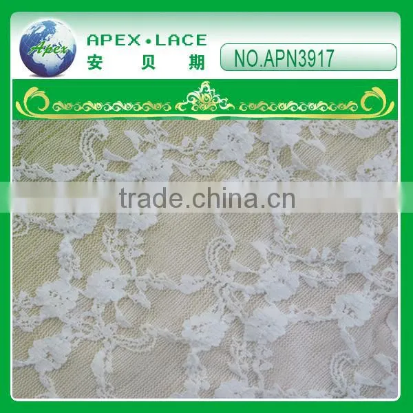 newest fashion design of nylon lace for wedding dress