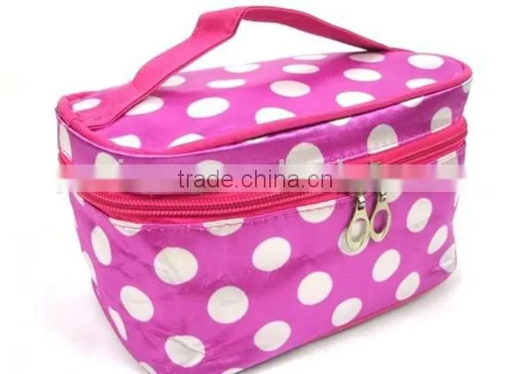 Personalised Spotty Cosmetic Bag,fashion contents cosmetic bag