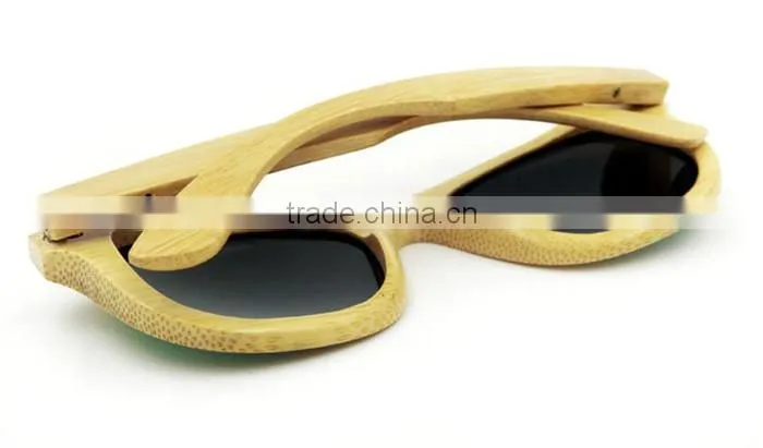 new fashion 2016 UV400 mirror color lens custom design bamboo wooden polarized sunglasses sun glass