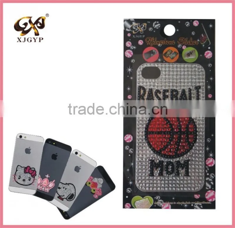diy cell phone sticker/hand phone sticker/adhesive glitter sticker