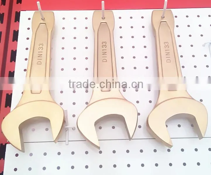 Spark-proof hand tools aluminum bronze slogging open end wrench
