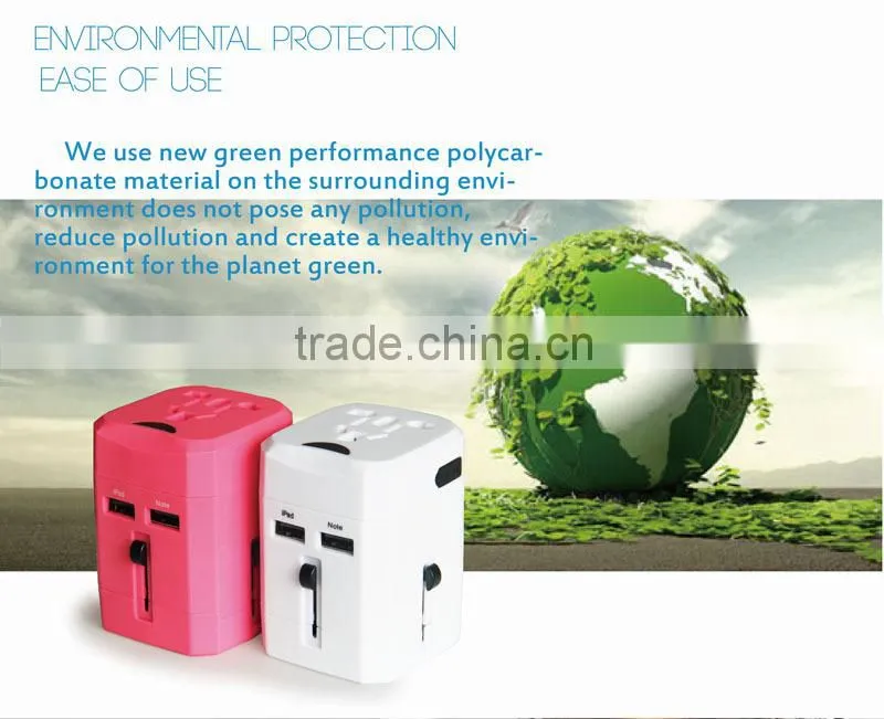 universal usa travel adaptor with electrical switch socket 2500Ma
