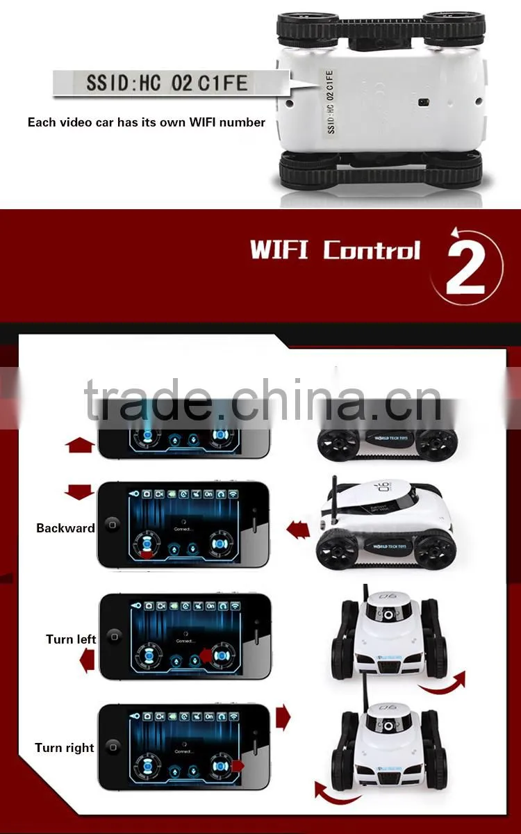 App control 2.4G FPV mini tank with 0.3MP camera