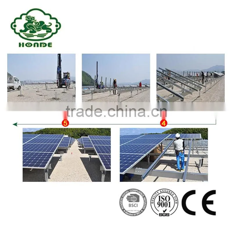 Aluminum Pv Solar Panel Roof Mounting Brackets Frame