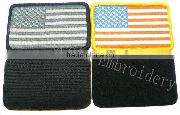 Velcro-back Embroidery US Flag Badge/patch
