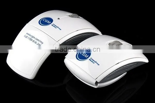2.4Ghz Foldable Computer Black Wireless Mouse