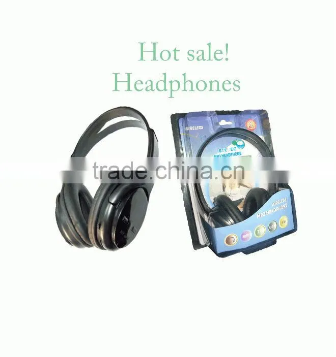 2013 hot sales wireless headphones digital sport mp3 player