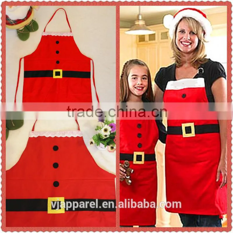 2015 new design Christmas cotton apron Christmas apron