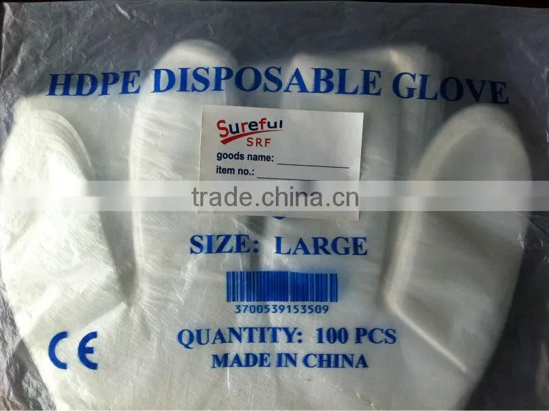 PE plastic golve