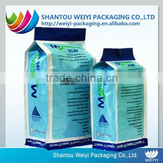 Flat Bottom Paper Bag for Food Packing, Laminated with Plastic