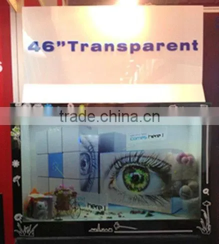 New and Cheap Transparent Video Display, 46" Transparent LCD Video Advertising Display