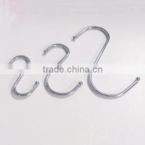 wholesale Bulk metal small S shape curtain hooks for hanging