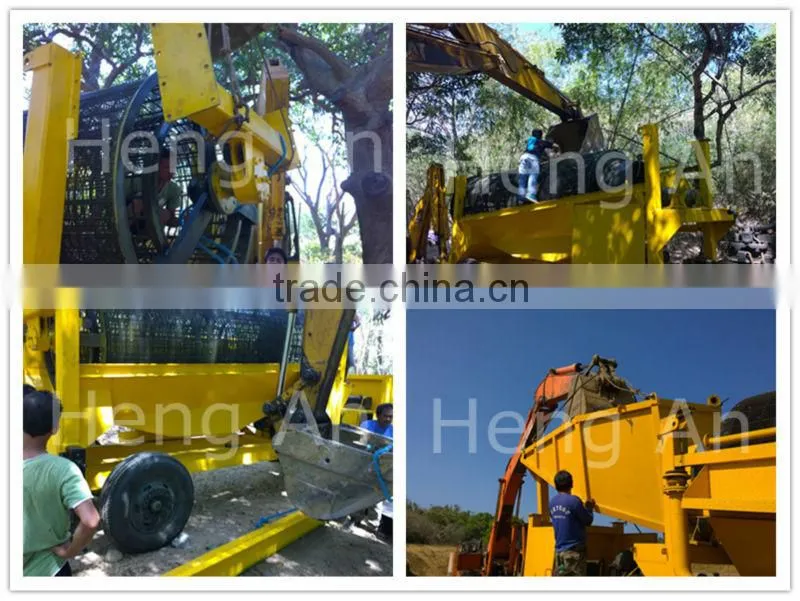 HOT SALE !China Alluvial gold trommel washing plant