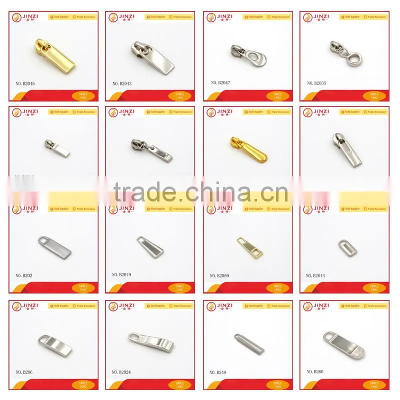 Metal zipper puller custom metal zipper pulls zipper slider for Garments
