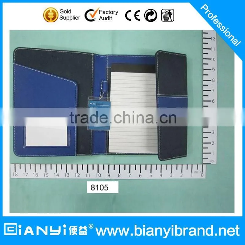 A4 leather ring document folder,2016 New a4 documents faux leather executive folder with Notebook,Customized A4 leather document