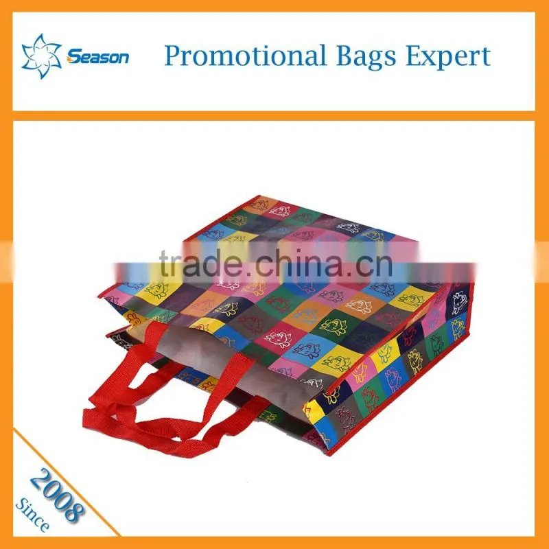Full Printing tote shopping bag laminated non woven bag