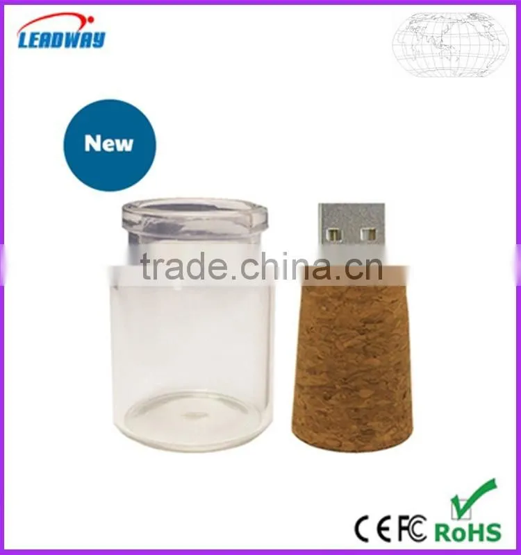 Could put anything you want inside bottle usb,best quality glass bottle usb flash stick,full capacity cork usb
