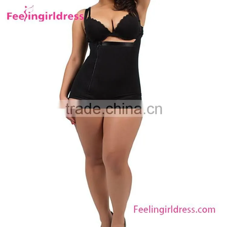 Hot Selling Black Side Zipper Plus Size Cheap Seamless Women Shapewear