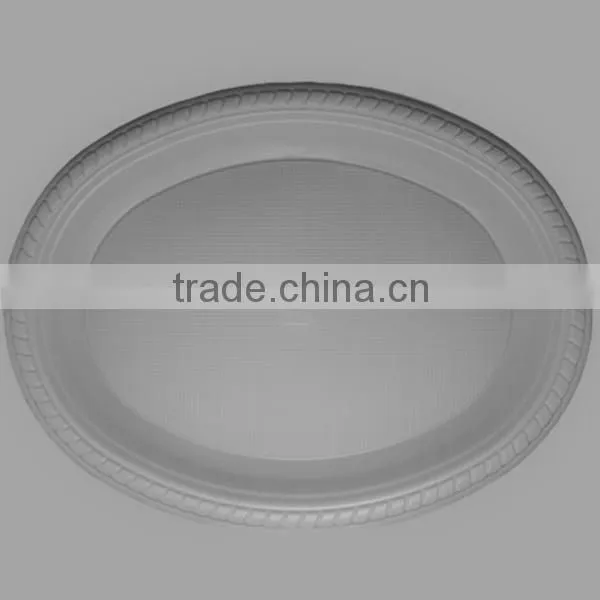 9x11 inch Disposable Oval Plastic Plates Cake Dishes