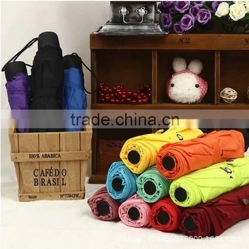 21inch High Quality Manual Open Flora Patern 3 Fold Umbrella