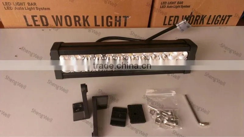 ShengWell Auto led light bar 13 inch 9-32v DC 72w IP67 Flood/Spot/Combo 72w Epistar led light bar