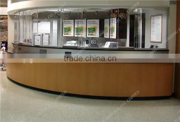 Ballistic Glass Partition For Ticket Counter