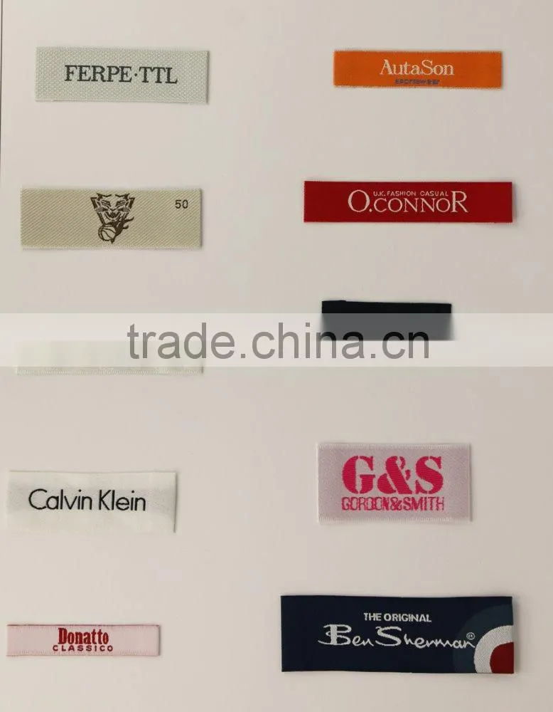 Low MOQ Customized Garment Private Woven Label For Brand Name