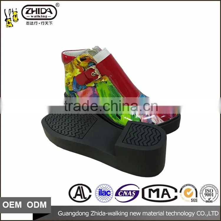 Female rubber Outsole for Lady high heels casual shoe wedge sole