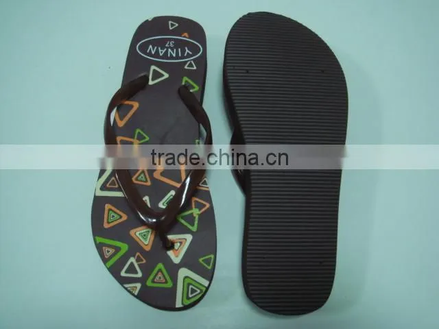 663 LOULUEN Summer Printed EVA Slippers Women Wedge Flip Flops Wholesale