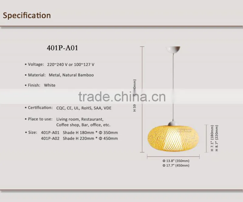 Natural Bamboo Handicraft Pendant Light Traditional Handicraft Techniques