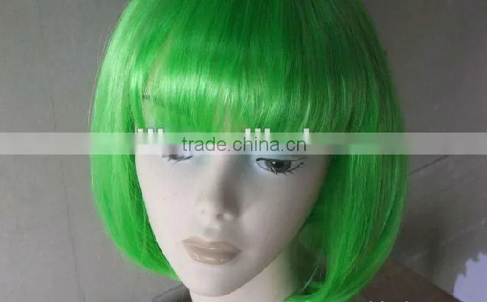 red short bob wigs carnival party wigs cheap fan wigs