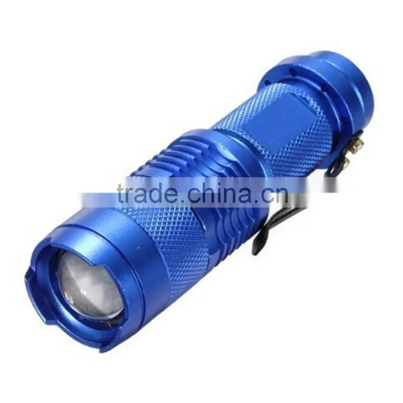 Promotional gift blue point flashlight rechargable