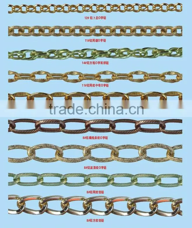 Handbag hardware accessories metal oval chain,Decorative bag parts metal chain,Detachable handbag metal chain