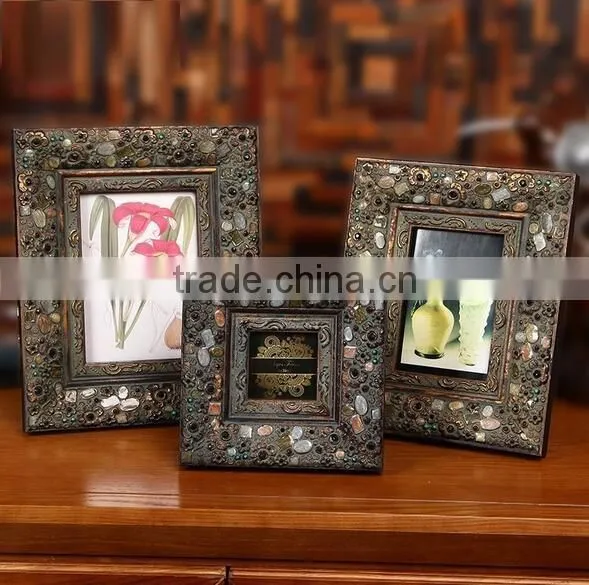 Top quality Western-style wall Decorative archaistic wooden picture Rahmen Handmade Antique Natural solid wood photo frame