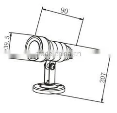 YD3704DZ 3w led aluminum cob spot light led, wall spot light