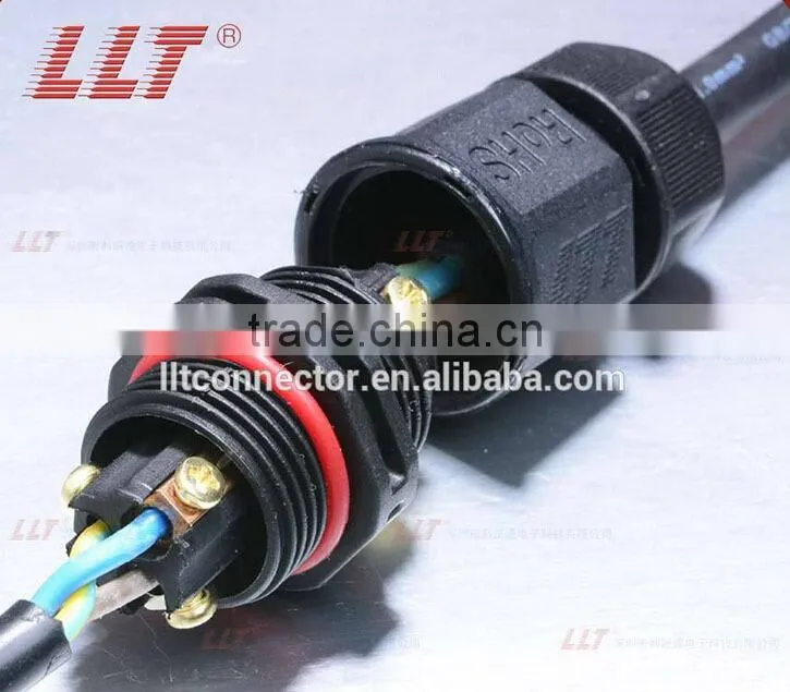 3 contact L20 weatherproof screw pins waterproof connector