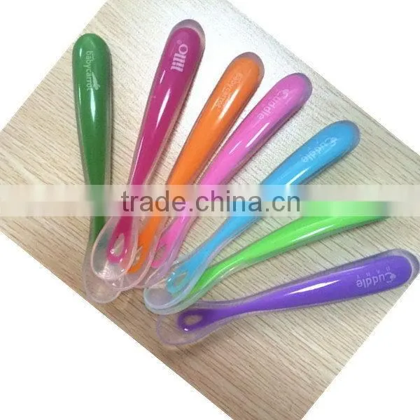 Bottom price hot-sale food grade durable silicone baby spoon