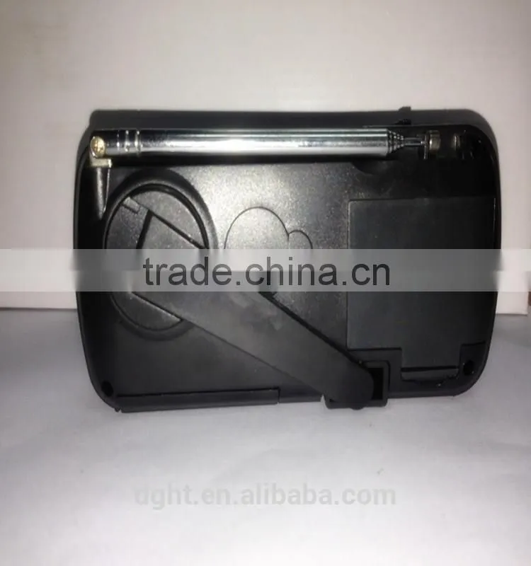 2014 popular LED lights ABS plastic USB Solar Dynamo Radio Disaster Prevention
