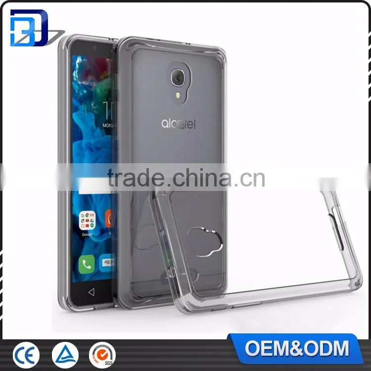Hot! Acrylic TPU Ultra Thin Clear Transparent Plastic Cases Cover For Alcatel Fierce 4 Phone Accessories Mobile