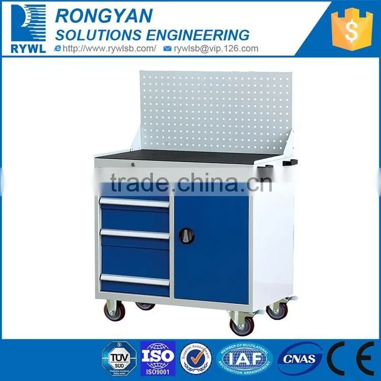 mobile workbench drawer type tool storage worktable