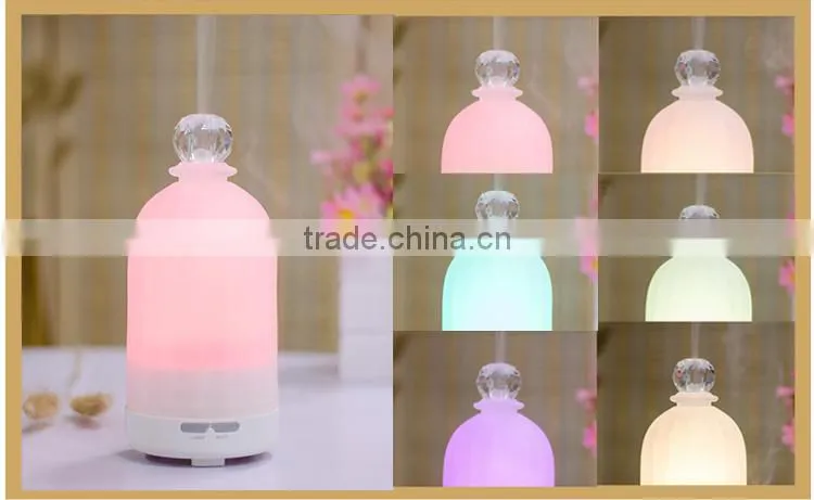 colorful LED light aromatherapy glass diffuser /essential oil portable air humidifier