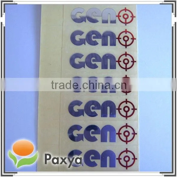 Custom individual gold thin nickel electroformed sticker